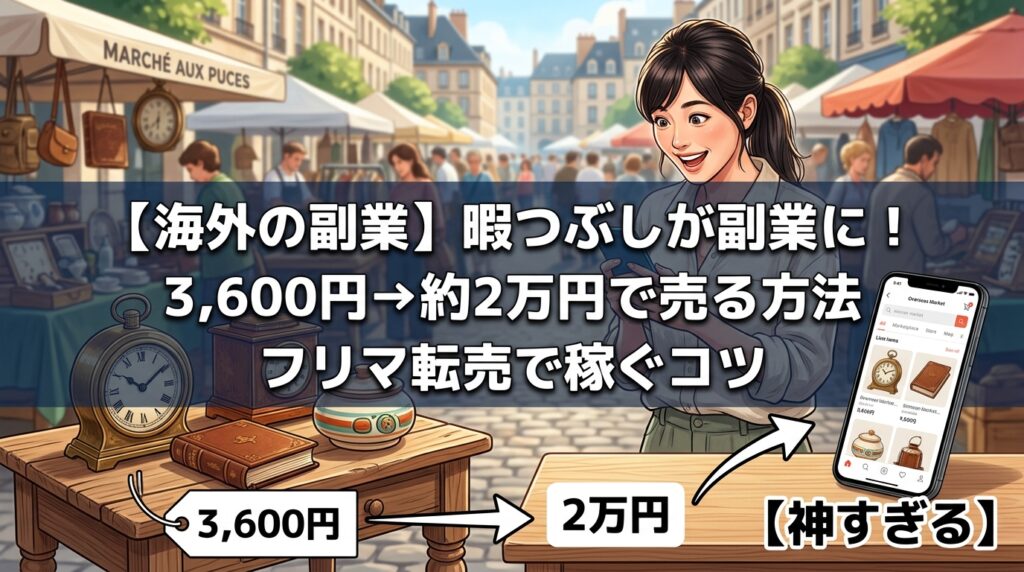海外副業のフリマ転売で稼ぐコツの解説