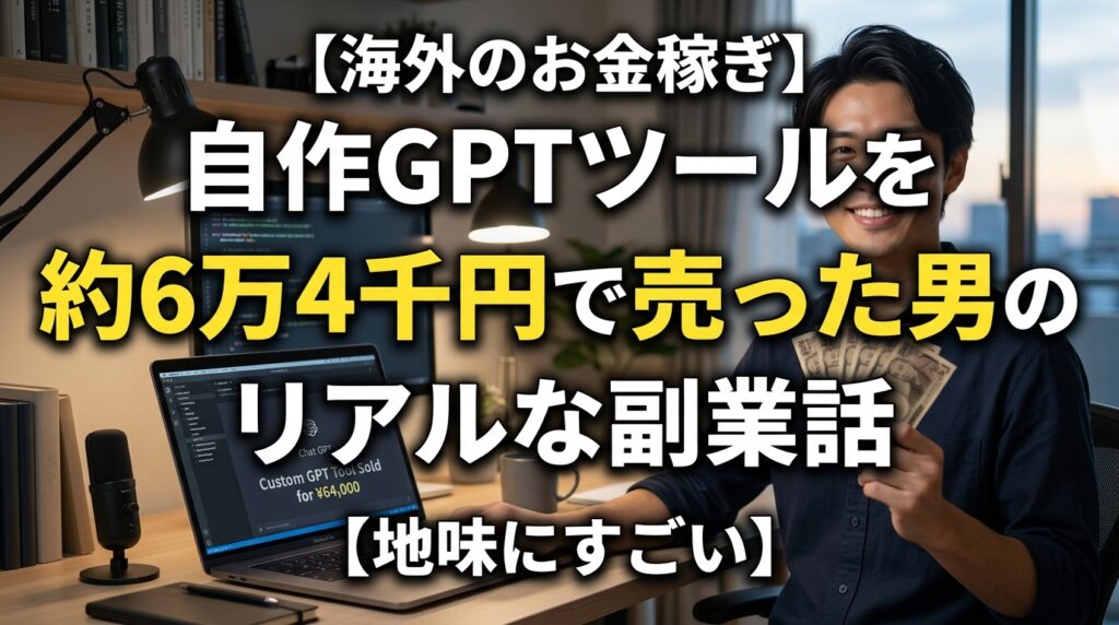 自作GPTツールの販売で稼ぐ副業の紹介