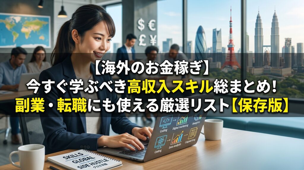 海外副業や転職に役立つ高収入スキルまとめ