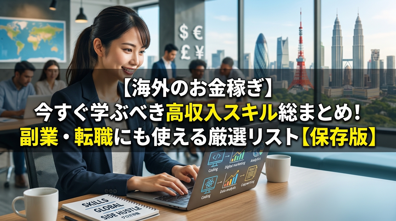 海外副業や転職に役立つ高収入スキルまとめ