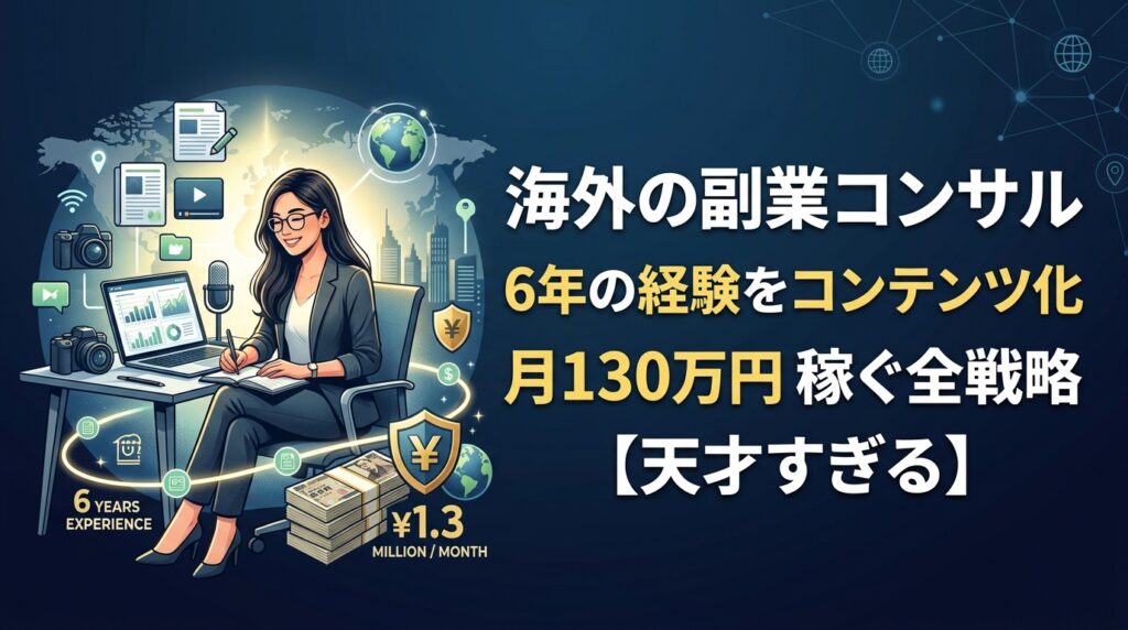 海外副業コンサルで月130万稼ぐ全戦略