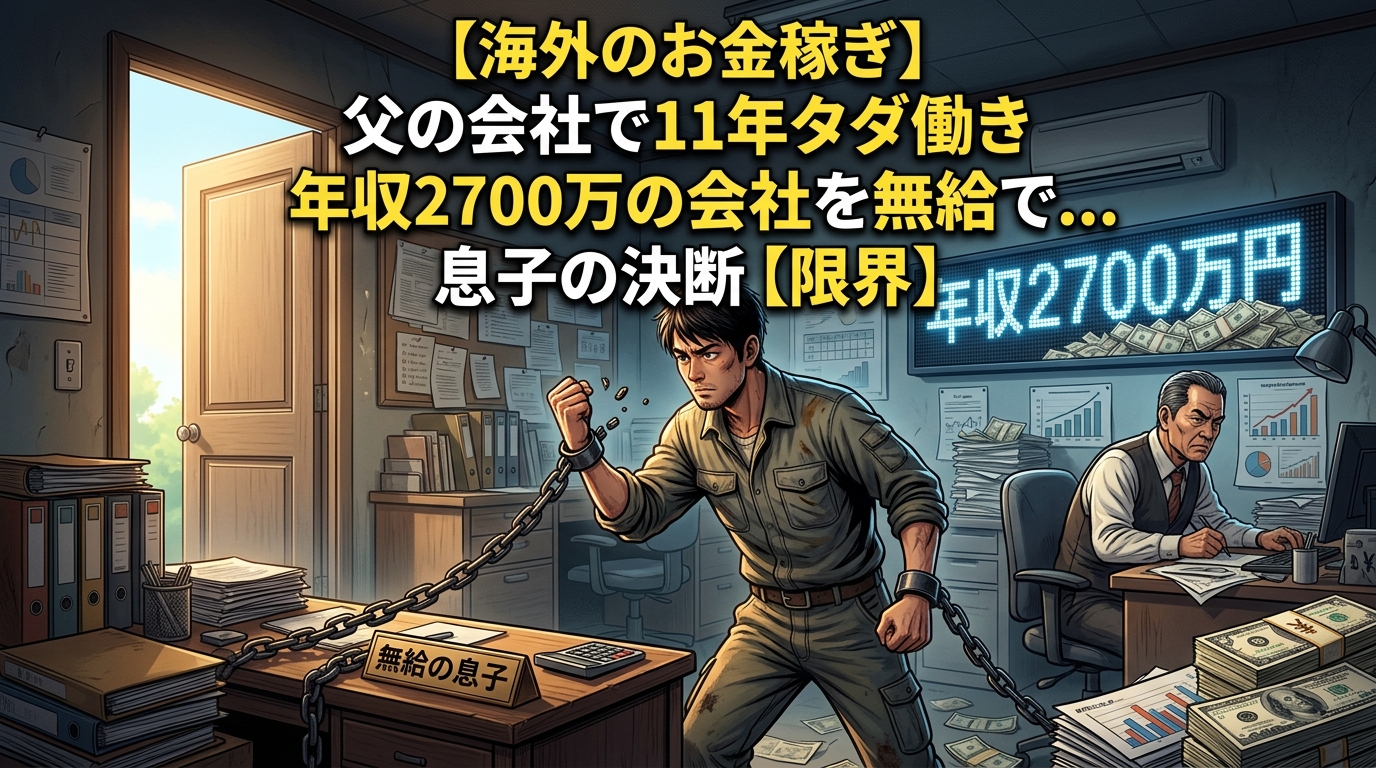 父の会社で無給で働き鎖を断ち切る息子の姿