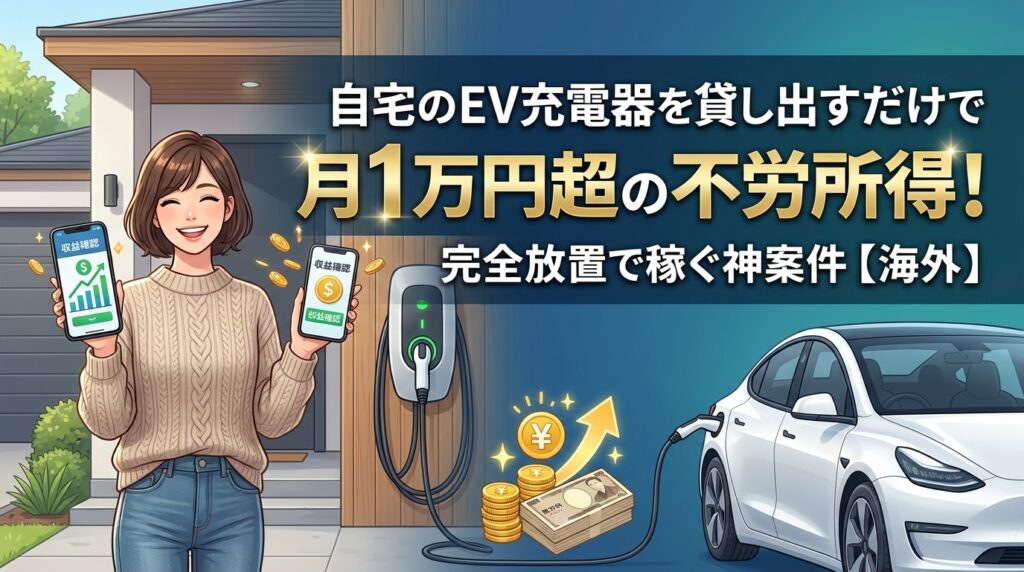 自宅EV充電器貸出で不労所得を稼ぐ方法