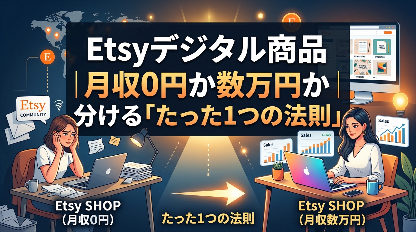 Etsyデジタル商品で稼ぐための法則