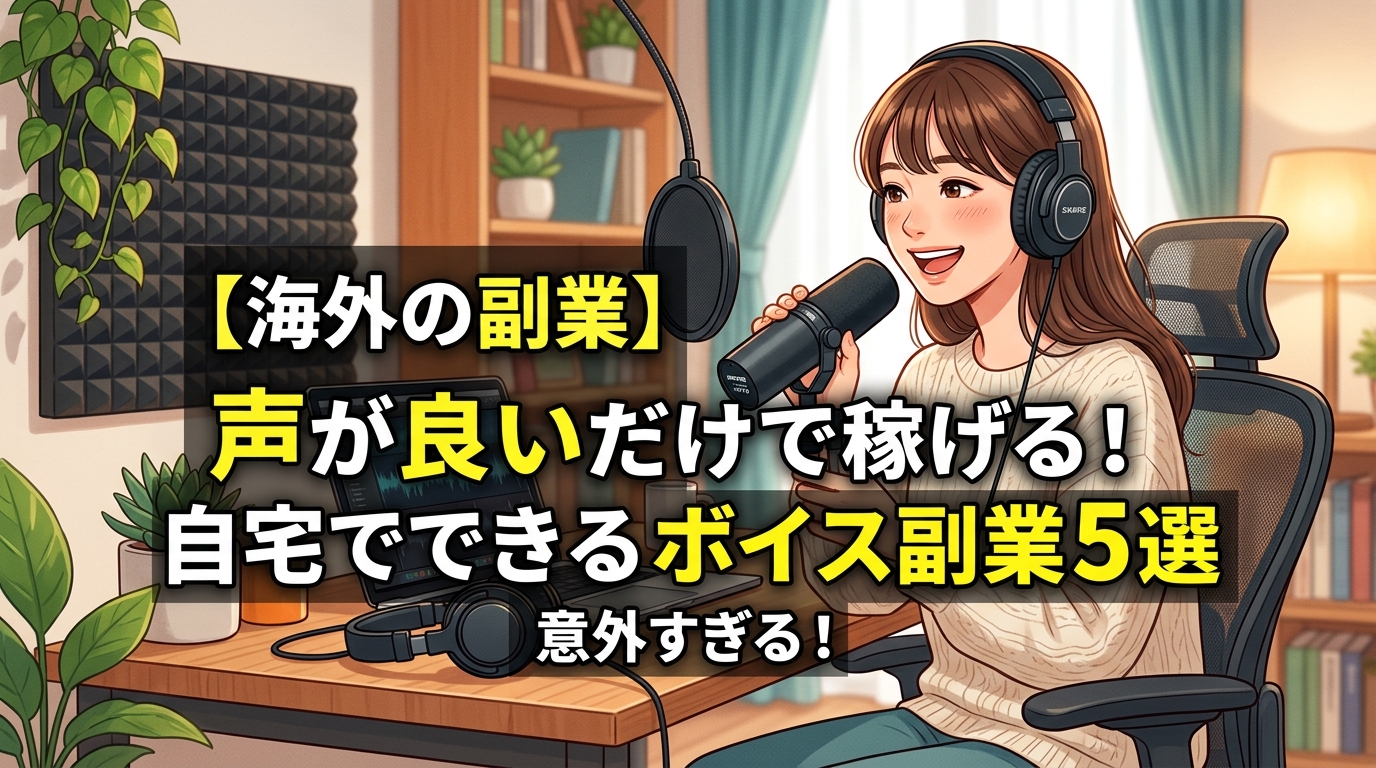 自宅でできるボイス副業5選の紹介