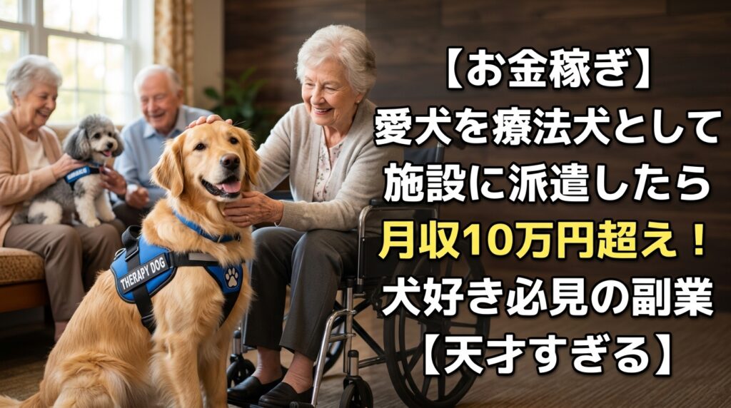 高齢者施設で活動する療法犬の副業