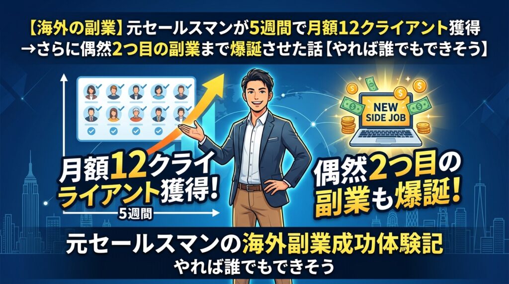元セールスマンの海外副業成功体験記