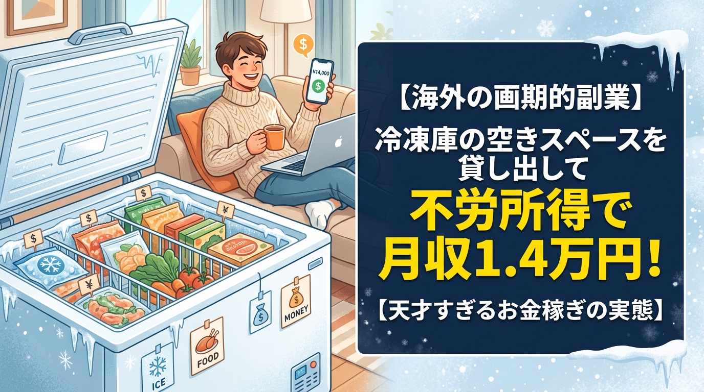 冷凍庫の空きスペースを貸し出す副業の紹介