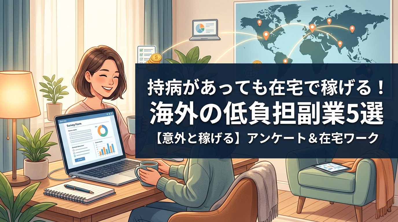持病があっても在宅で稼げる海外副業5選