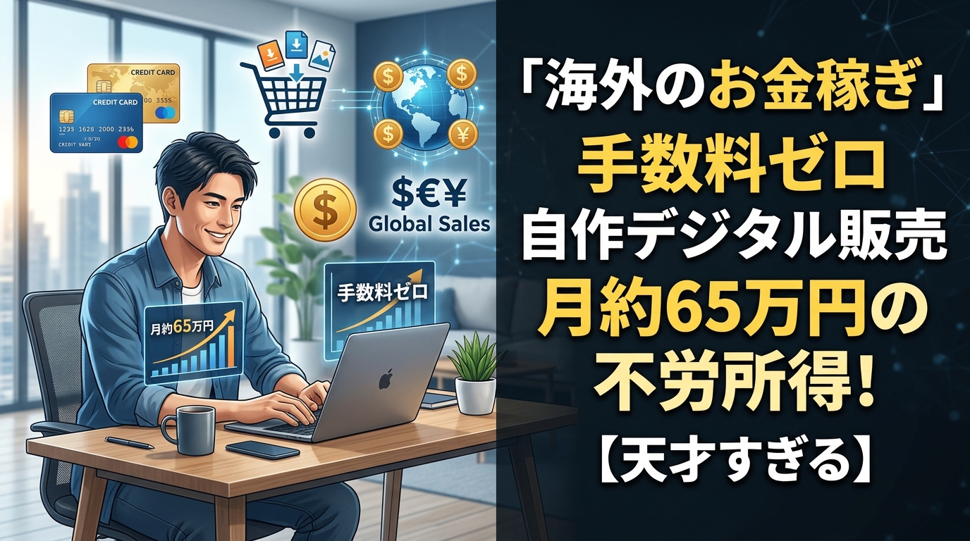 海外デジタル販売で月65万円の不労所得