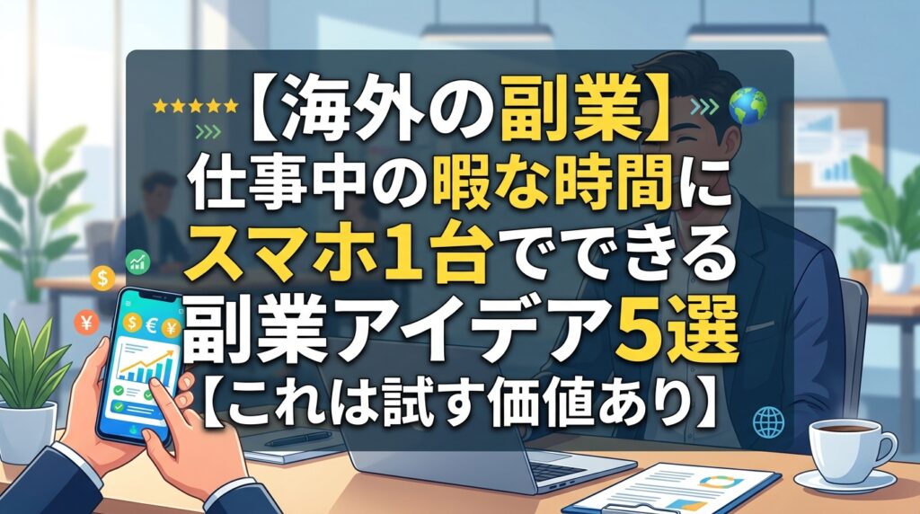 スマホでできる海外副業アイデア5選