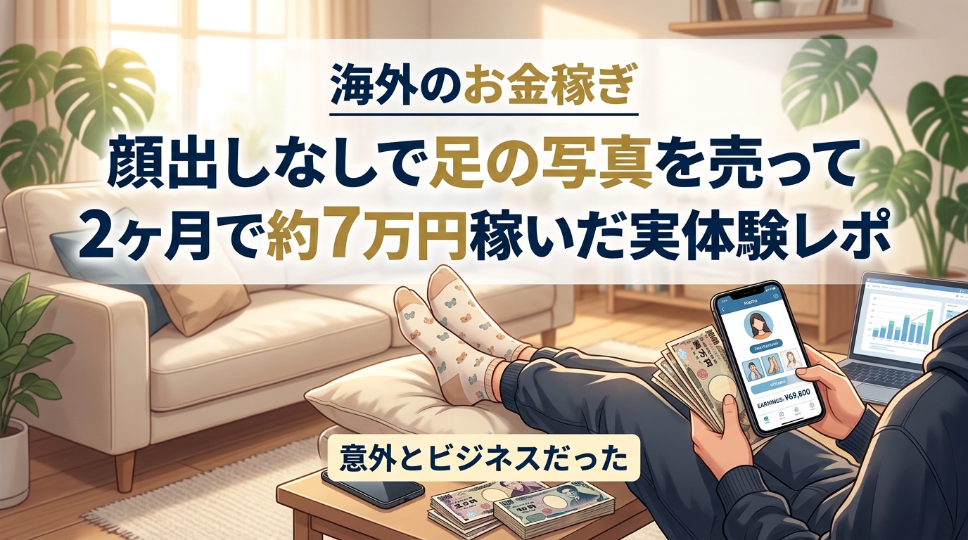 足の写真販売で稼いだ体験レポート