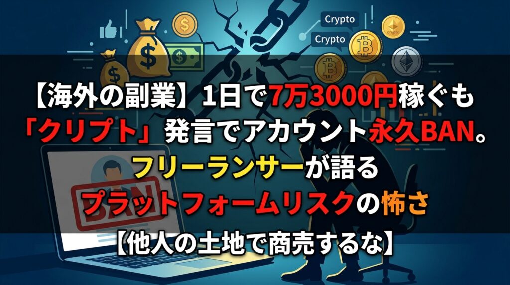 海外副業のBAN事例とプラットフォームリスク
