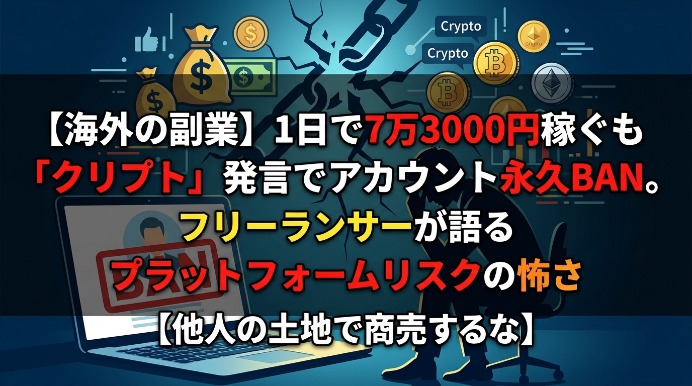 海外副業のBAN事例とプラットフォームリスク