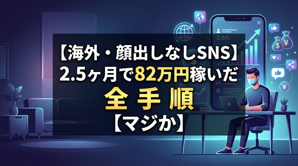 海外顔出しなしSNSで稼ぐ全手順