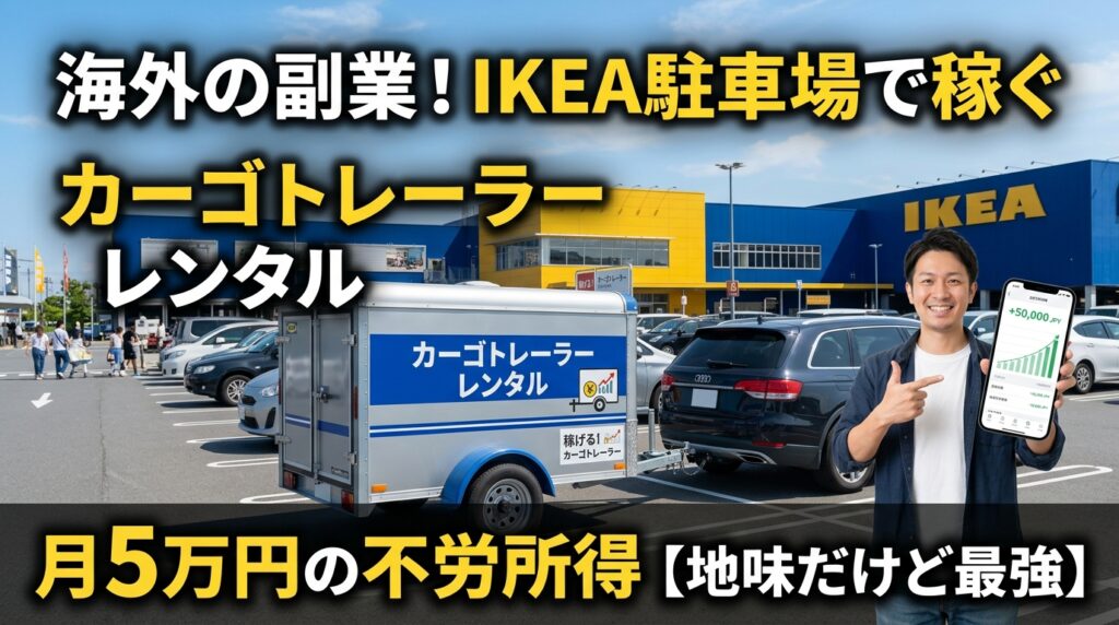 IKEA駐車場でのトレーラーレンタル副業