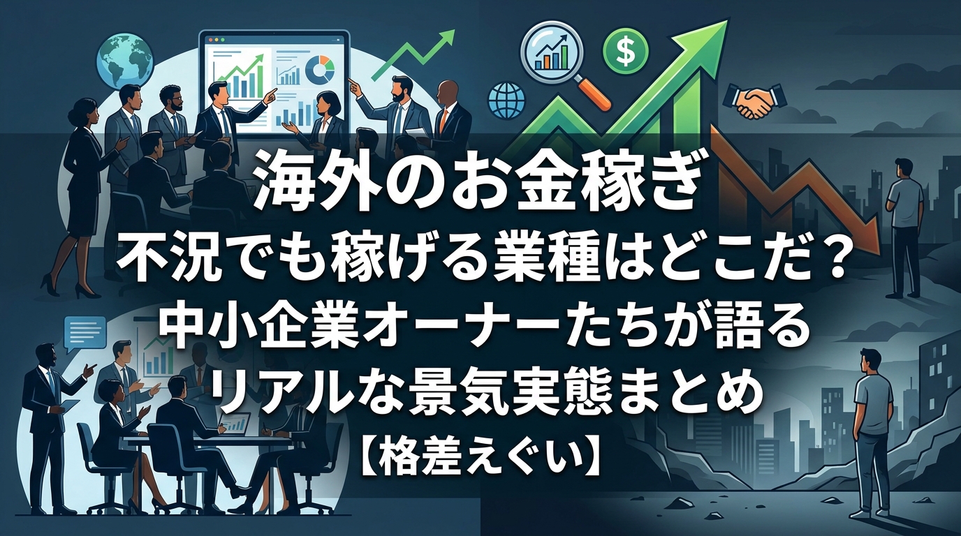 海外のお金稼ぎと不況でも稼げる業種