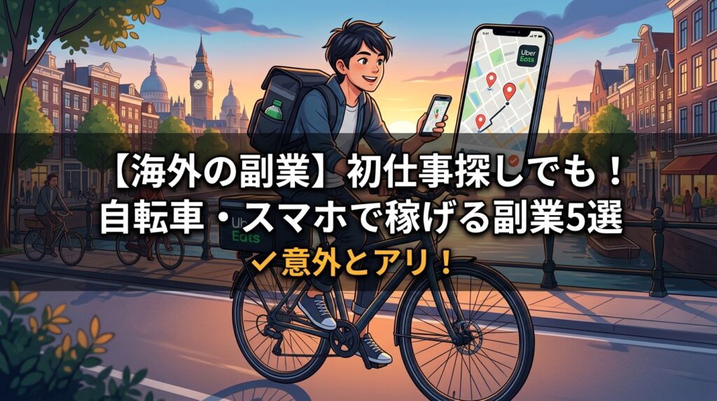 海外で自転車とスマホを使い稼ぐ副業