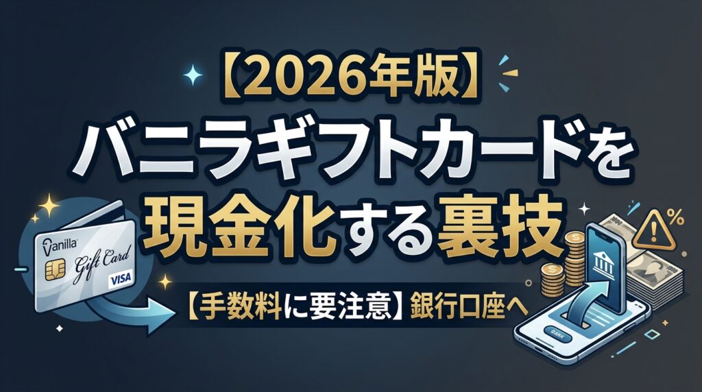 バニラギフトカードを現金化する裏技