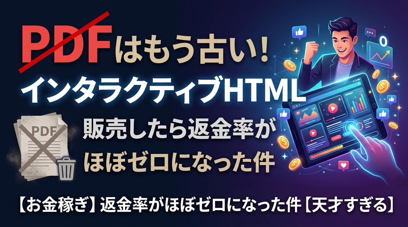 返金率を下げるインタラクティブHTML