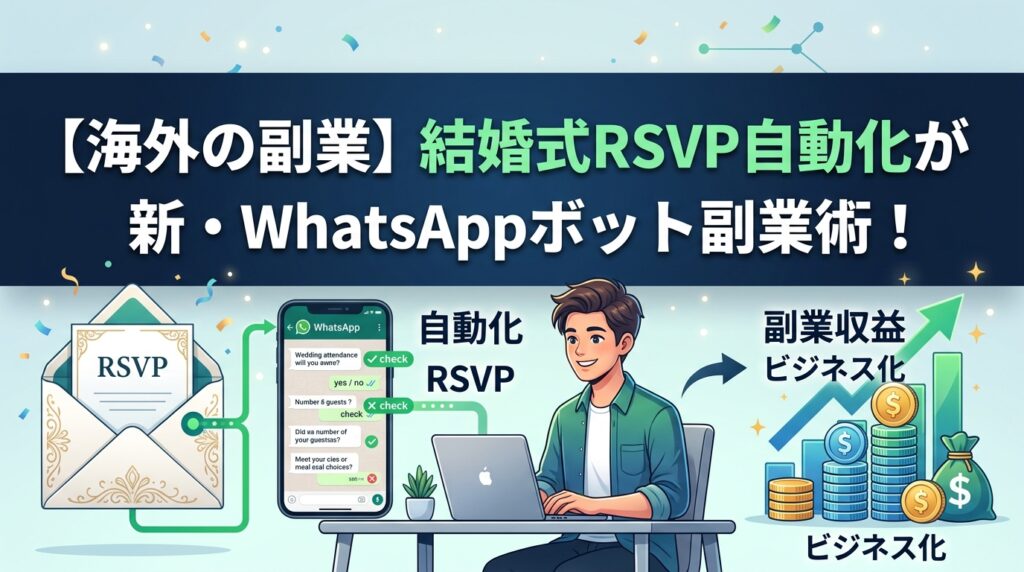 WhatsApp結婚式RSVP自動化副業
