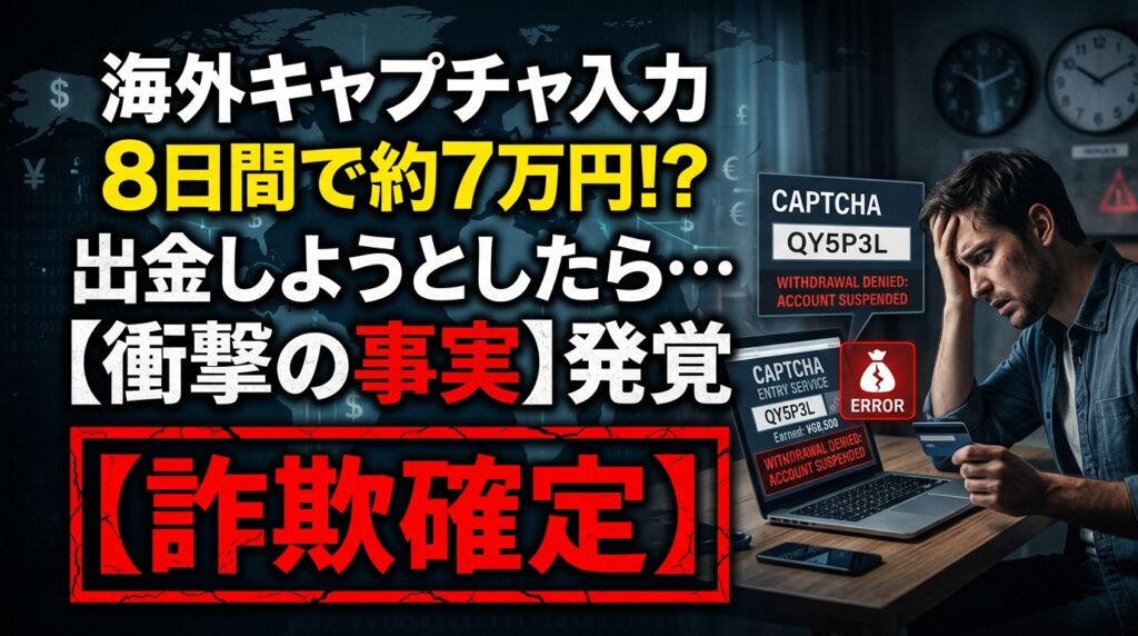 海外キャプチャ入力の副業詐欺解説画像