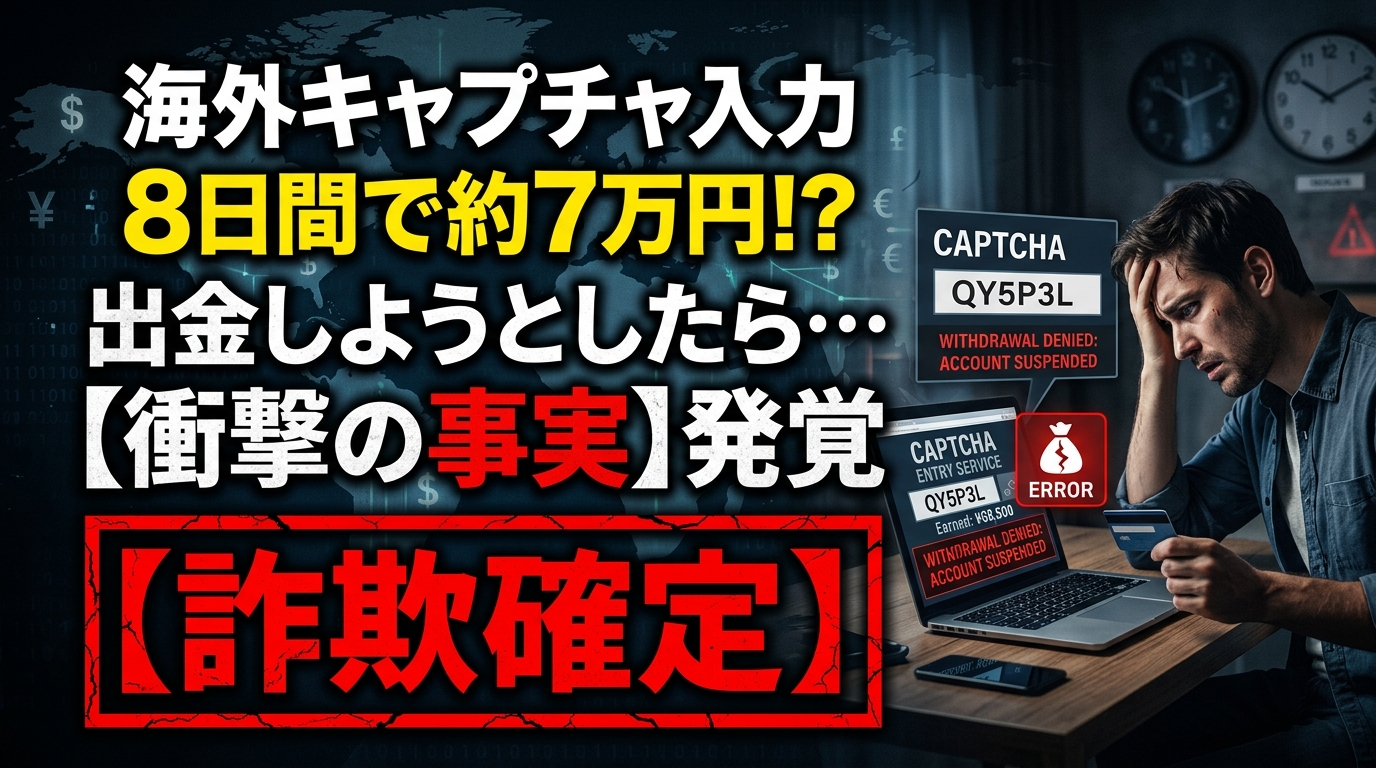 海外キャプチャ入力の副業詐欺解説画像