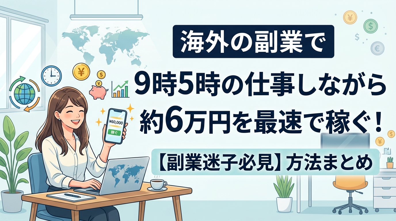 海外副業で働きながら6万円稼ぐ方法