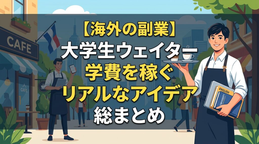海外副業で学費を稼ぐ大学生ウェイター