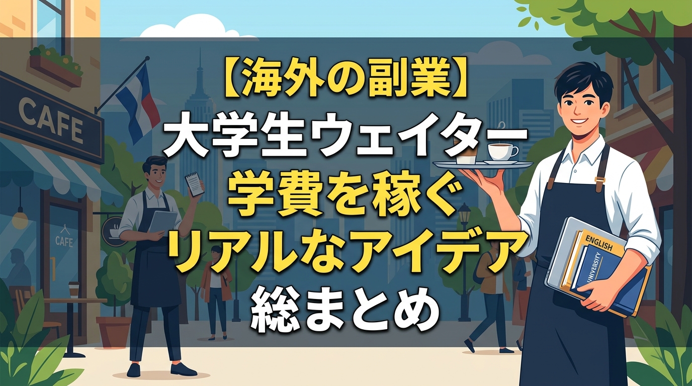 海外副業で学費を稼ぐ大学生ウェイター