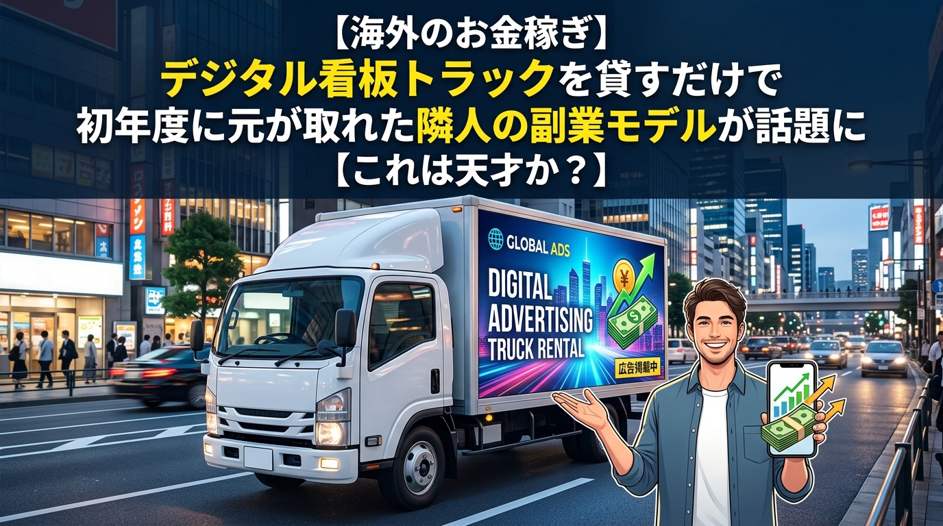 デジタル看板トラックの副業モデル解説