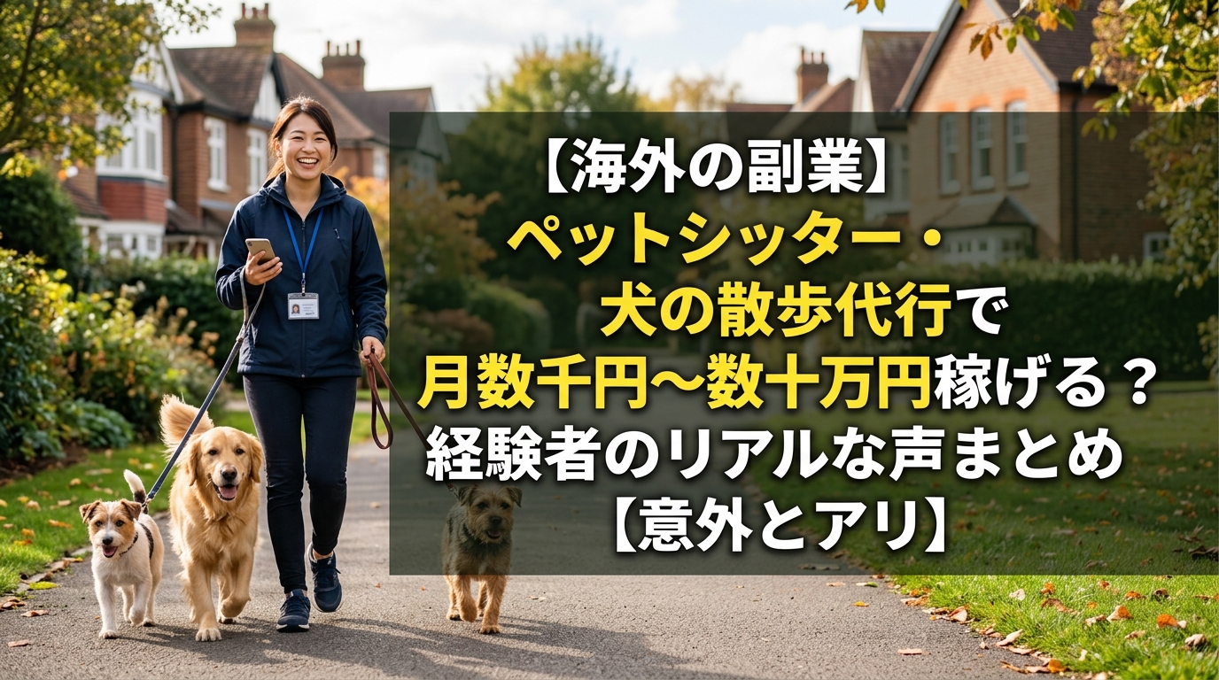 海外の副業ペットシッターと犬の散歩代行