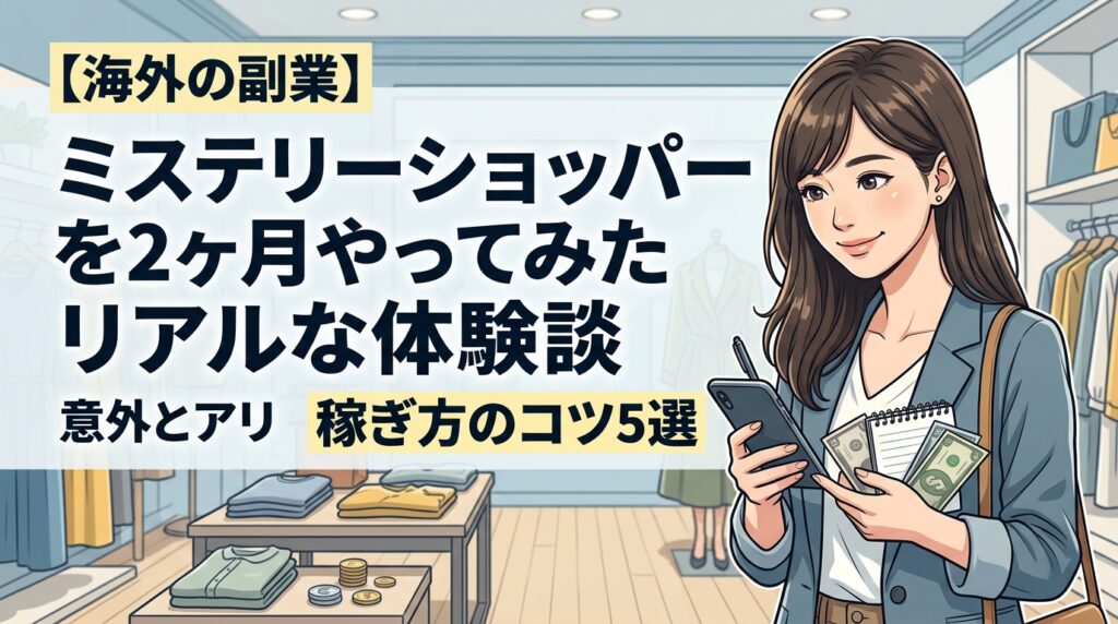 海外副業ミステリーショッパー体験談とコツ