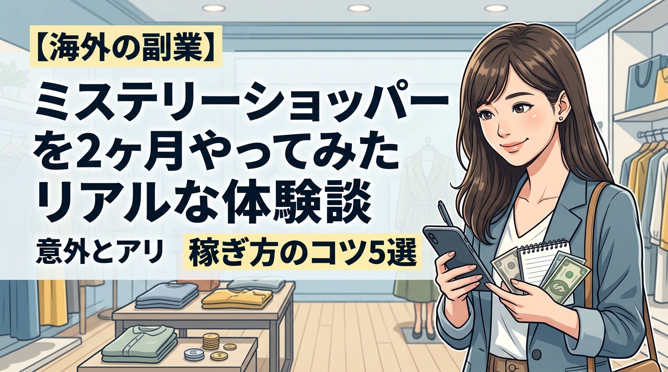 海外副業ミステリーショッパー体験談とコツ