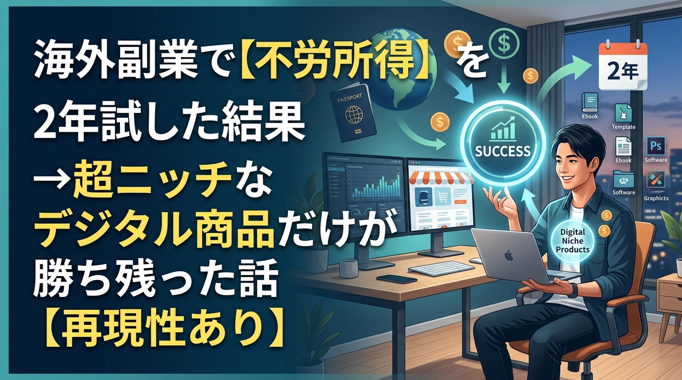 海外副業の不労所得とニッチなデジタル商品