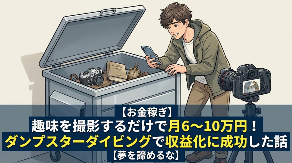 ダンプスターダイビングで収益化する男性