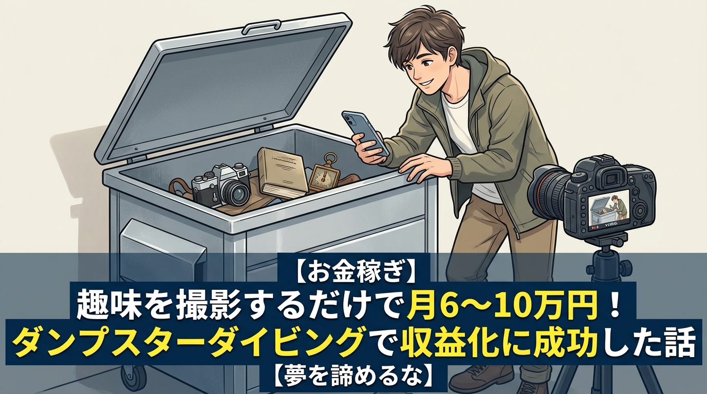 ダンプスターダイビングで収益化する男性