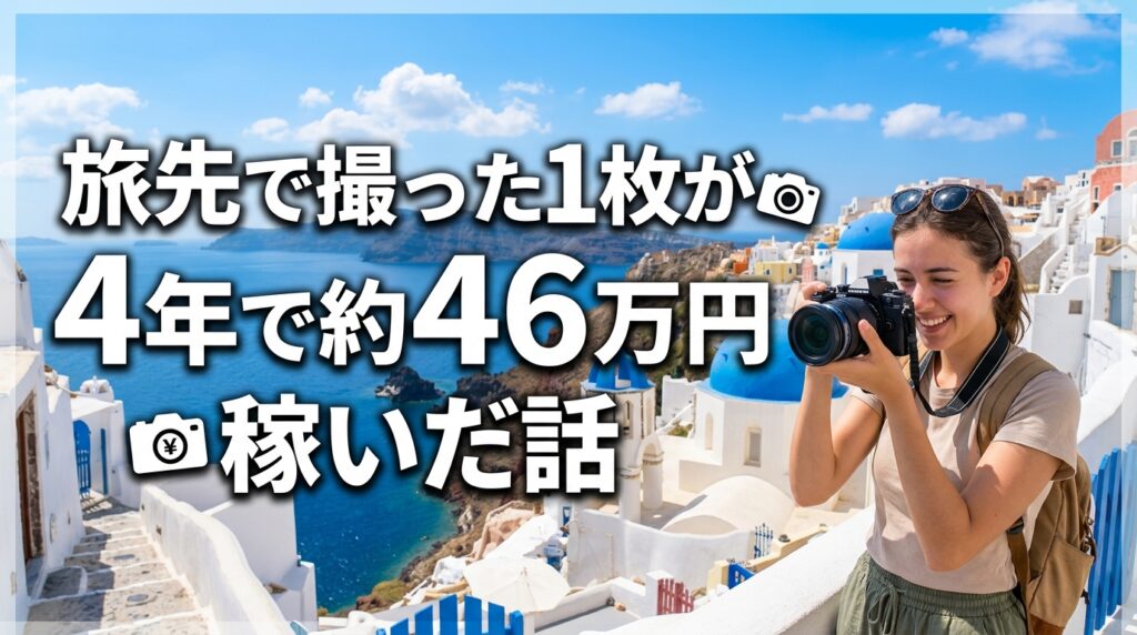 旅先の写真1枚で46万円稼いだ話
