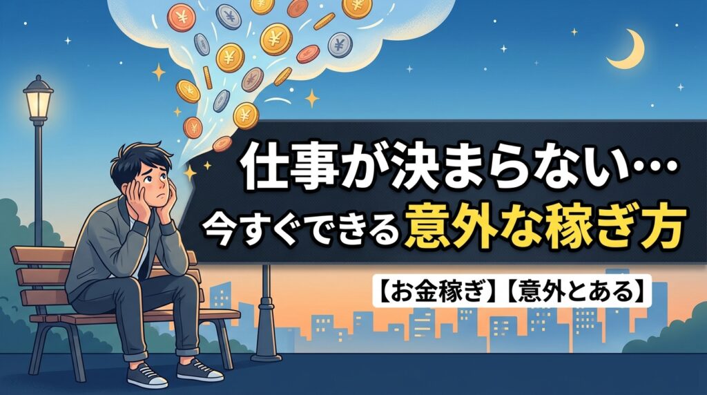 仕事が決まらない時の意外な稼ぎ方