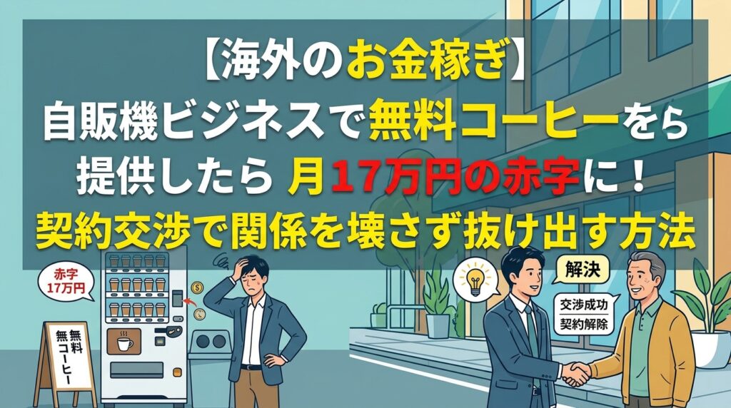 赤字自販機ビジネスを契約交渉で解決