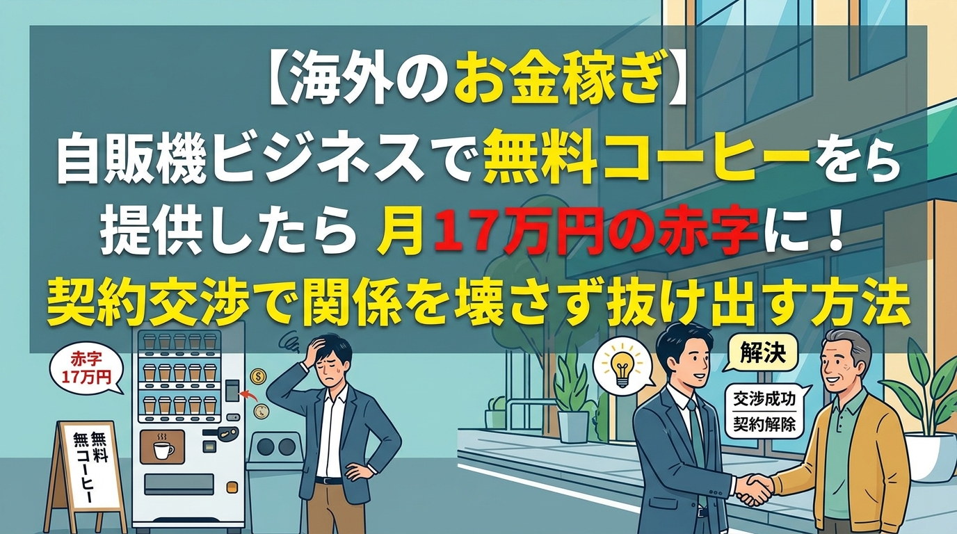 赤字自販機ビジネスを契約交渉で解決
