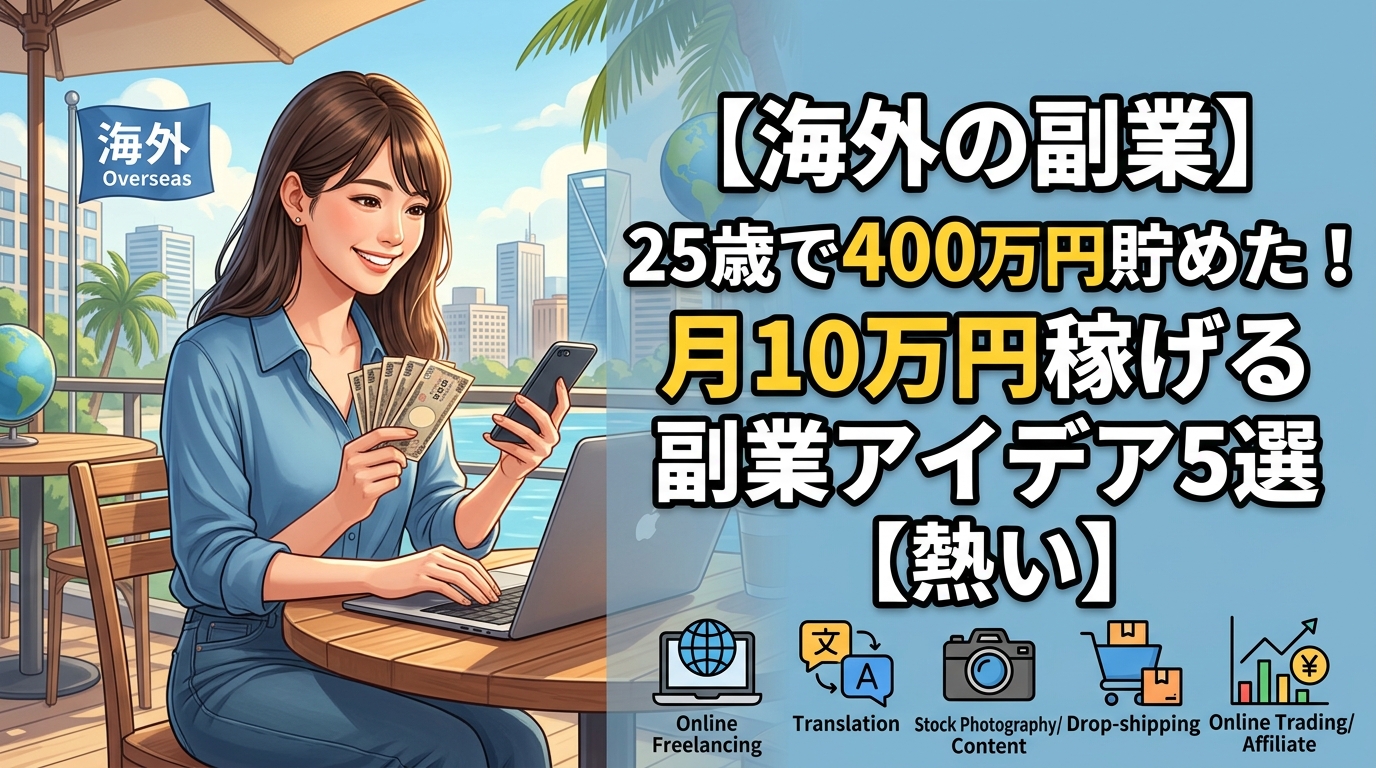 月10万円稼ぐ海外副業アイデア5選