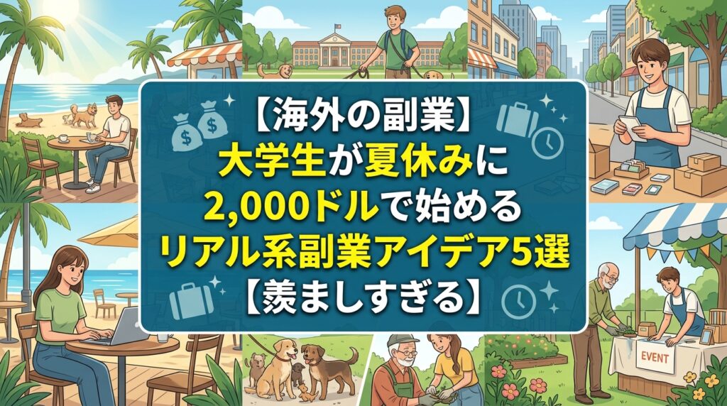 大学生が夏休みに始める海外副業5選