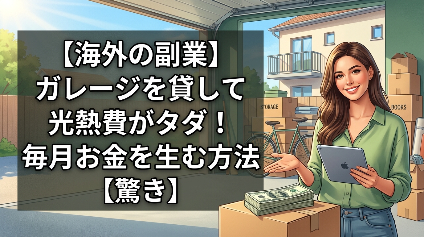 ガレージを貸して稼ぐ海外の副業紹介