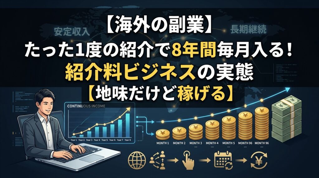 海外副業紹介料ビジネスの実態と稼ぎ方
