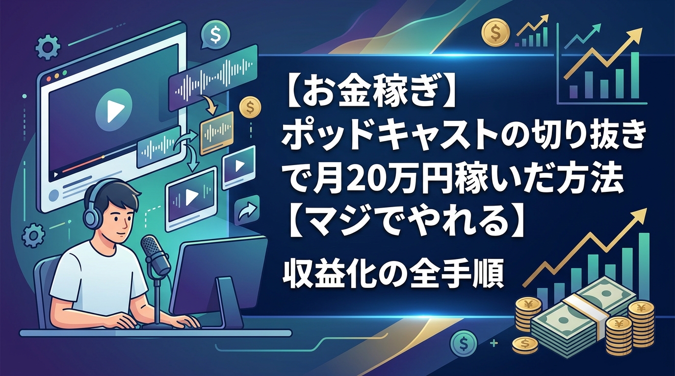 ポッドキャスト切り抜きで稼ぐ方法