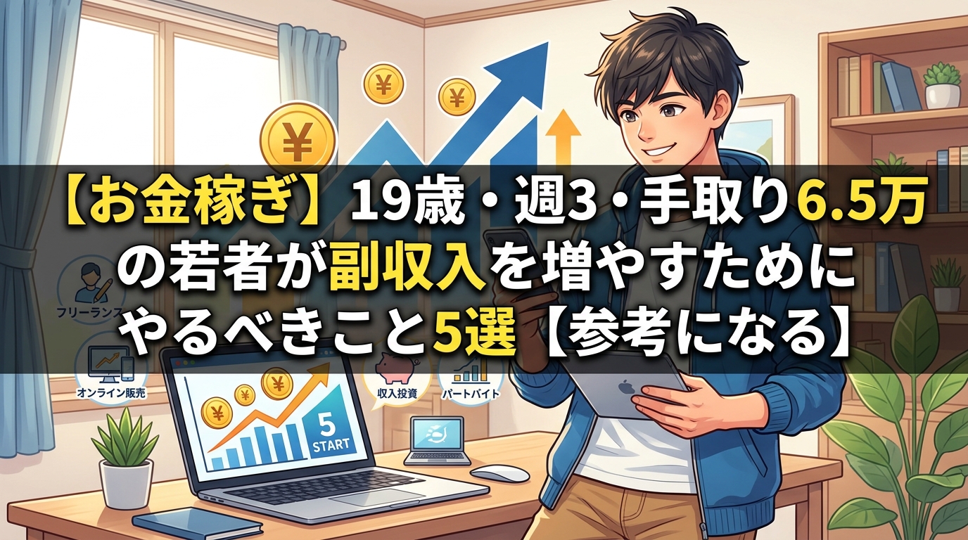 19歳の若者が副収入を増やす方法5選