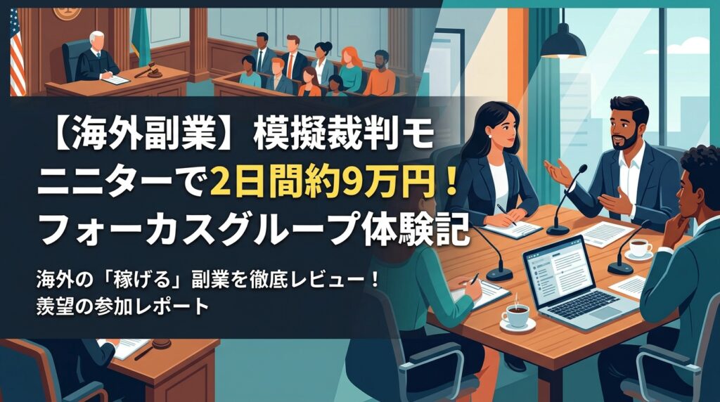 海外副業模擬裁判モニター体験記