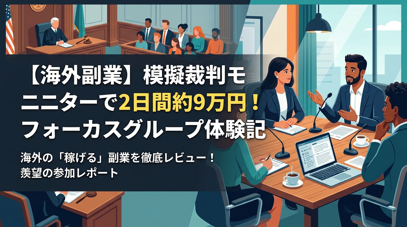 海外副業模擬裁判モニター体験記