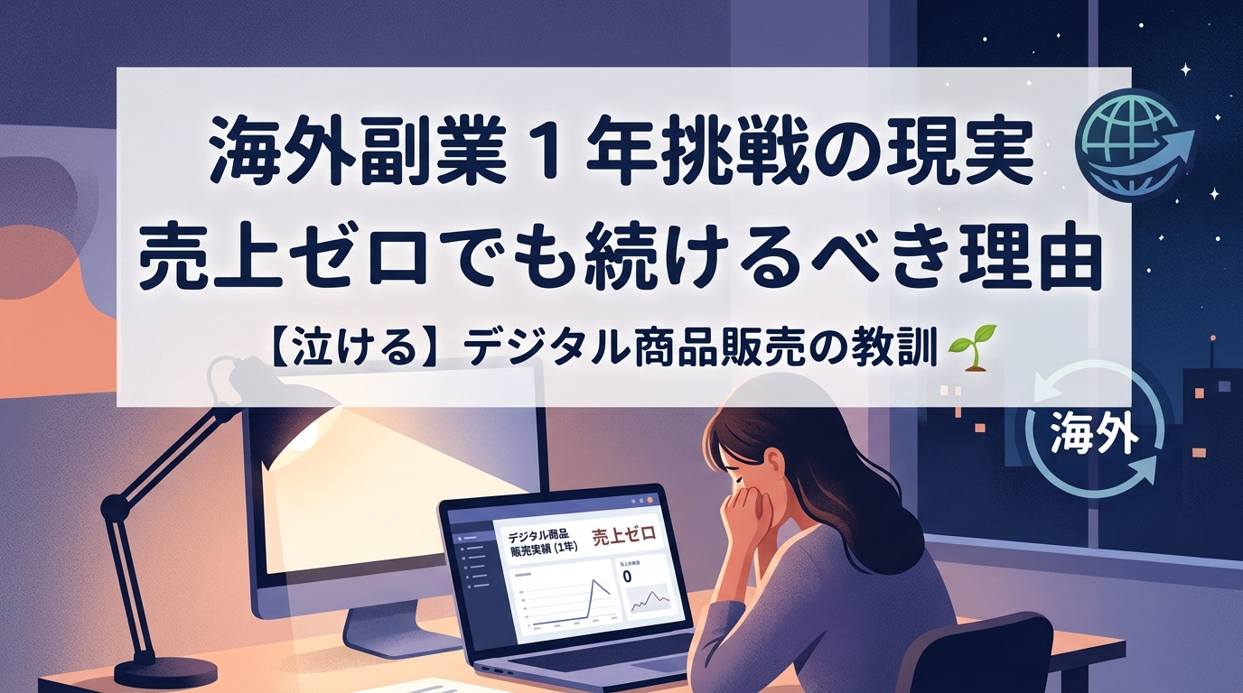 売上ゼロでも海外副業を続けるべき理由